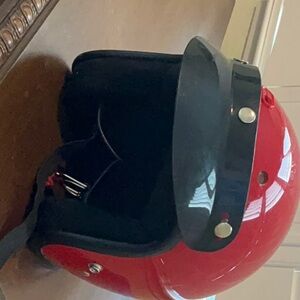 Red and Black Motorcycle Helmet